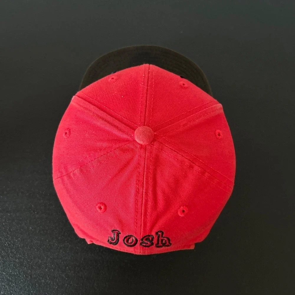 Vintage Chicago Bulls Hat Cap Snap Back Adjustable YOUTH Red Black Josh NBA